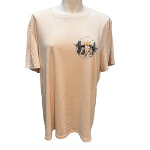 NWOT• Beige Graphic Western T- Shirt